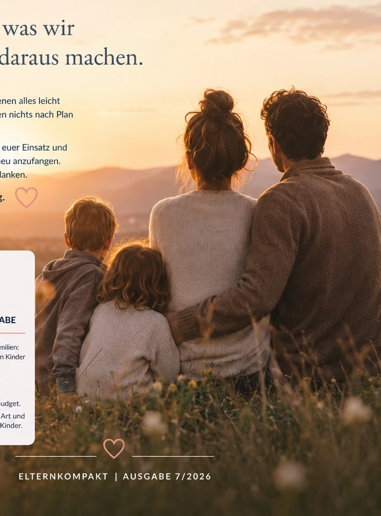 Familie im Abendlicht
