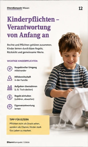 Kinderpflichten – Verantwortung von Anfang an