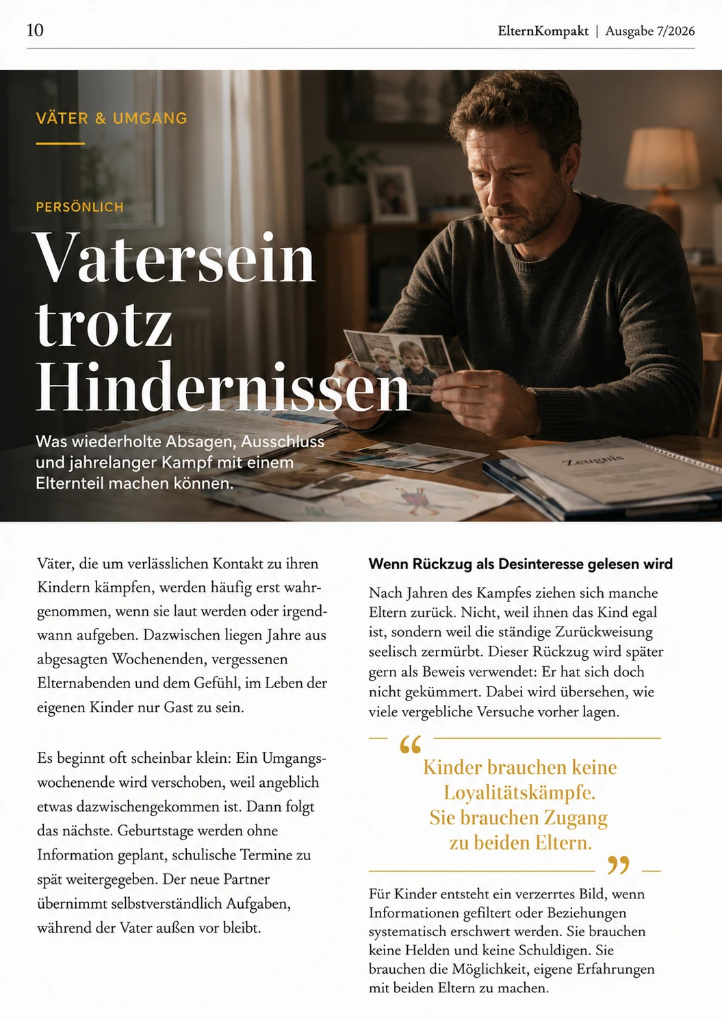 Vatersein trotz Hindernissen