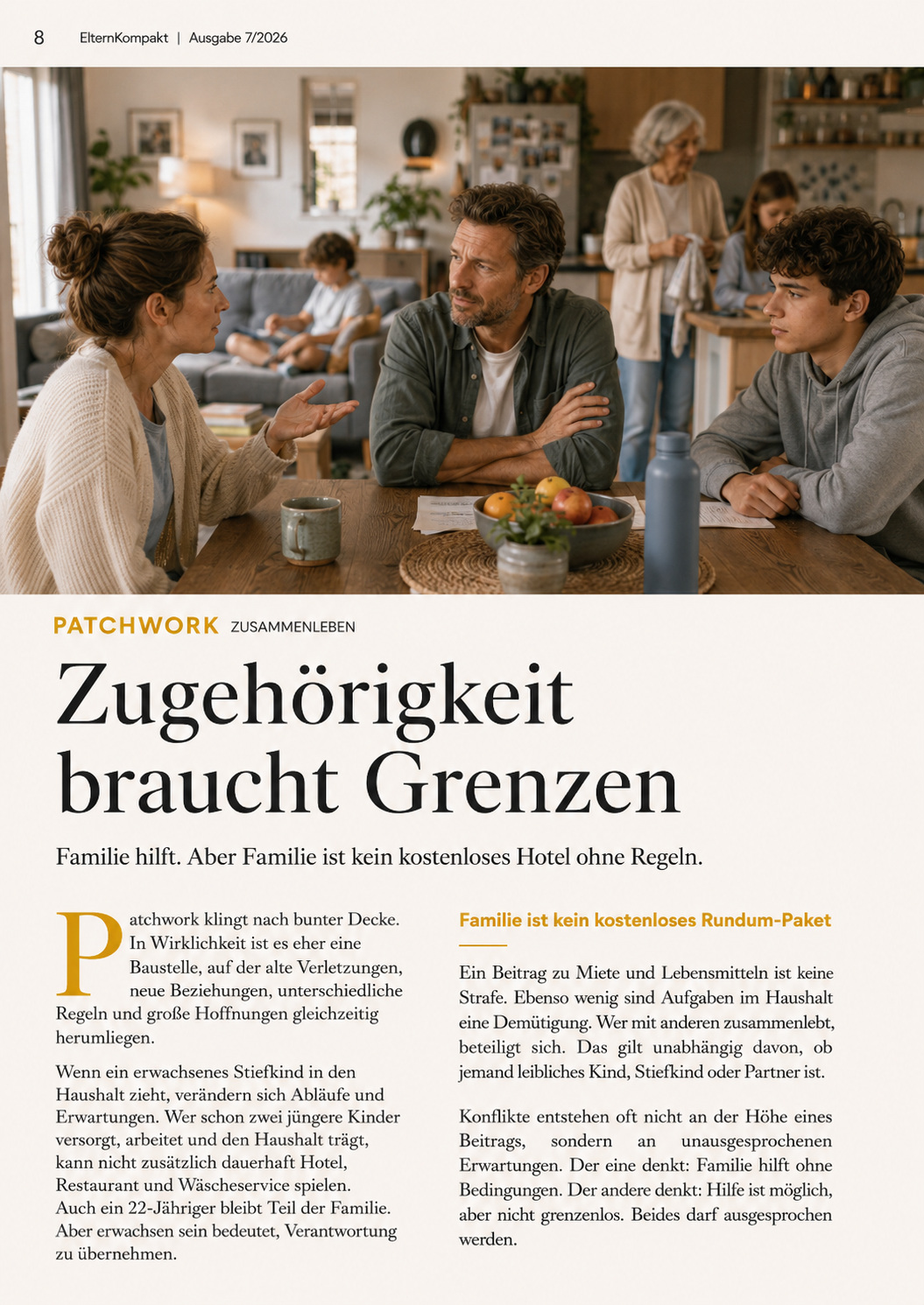 Zugehörigkeit braucht Grenzen - Magazinseite