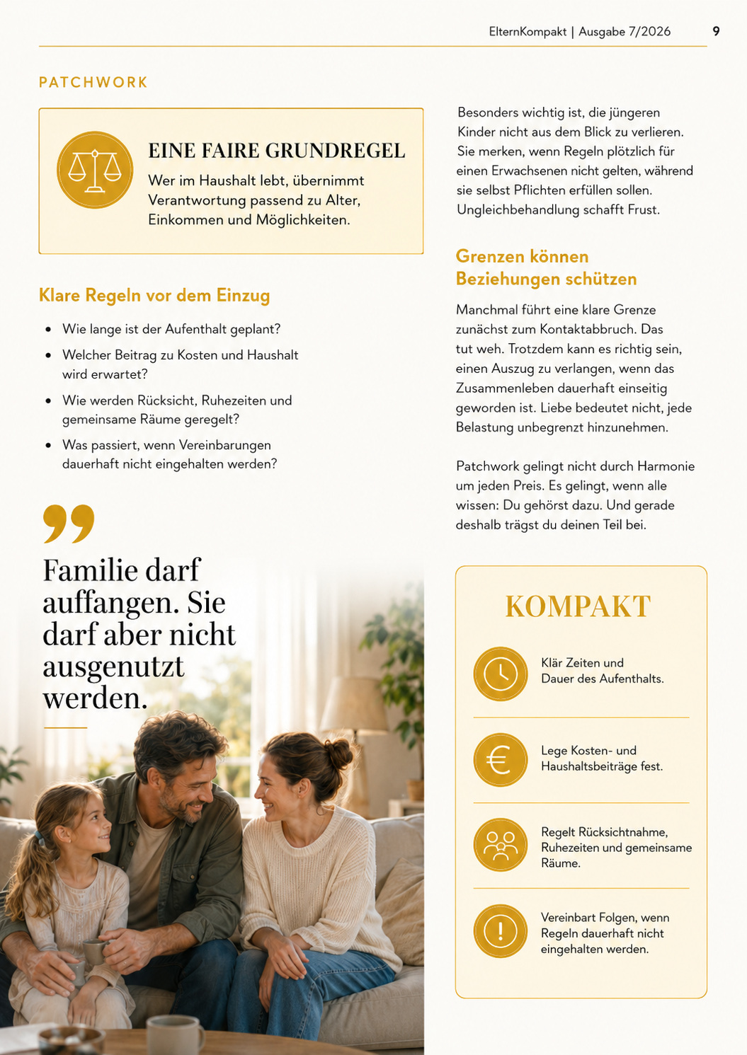 Zugehörigkeit braucht Grenzen - Magazinseite